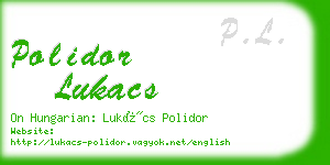 polidor lukacs business card